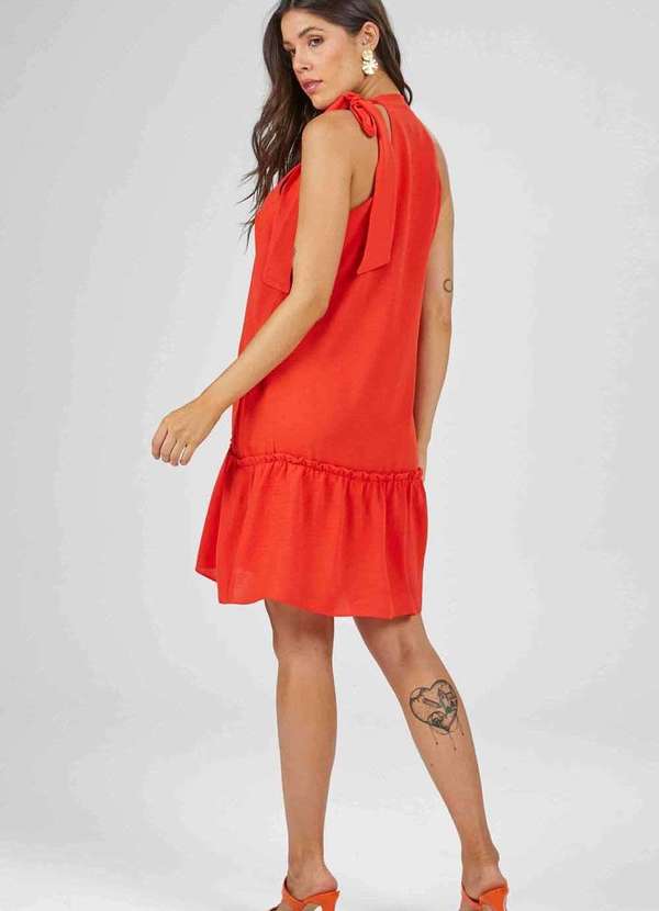 Pks Vestido Curto Pks Frente Unica Laranja