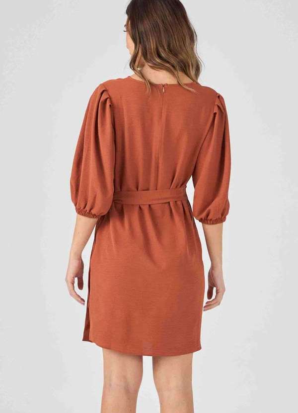 Pks - Vestido Curto Pks Pareo Terracota Marrom 2