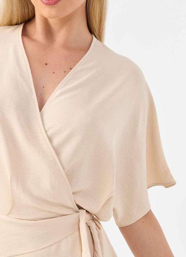 Pks - Vestido Curto Pks Pareo Bege 3