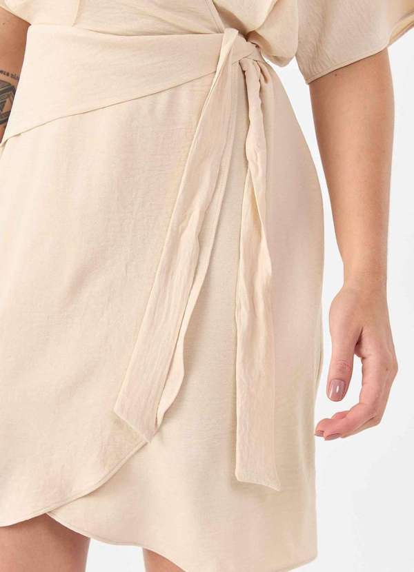 Pks - Vestido Curto Pks Pareo Bege 5