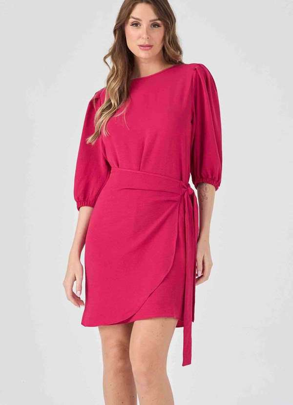 Pks - Vestido Curto Pks Pareo Rosa