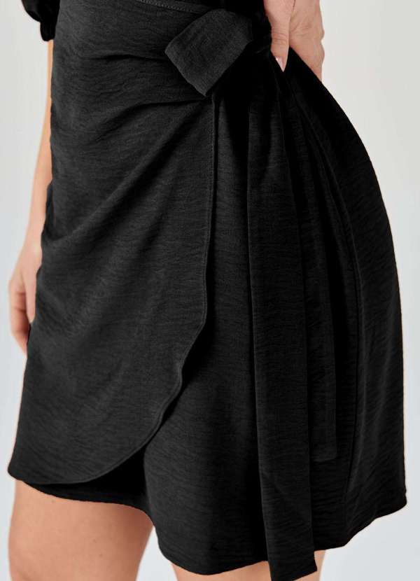 Pks - Vestido Curto Pks Pareo Preto 4