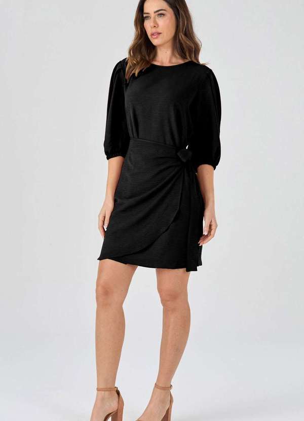 Pks - Vestido Curto Pks Pareo Preto 5