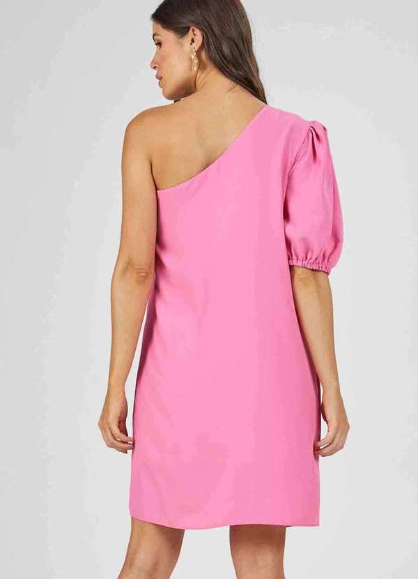 Pks - Vestido Curto Pks um Ombro So Rosa 2