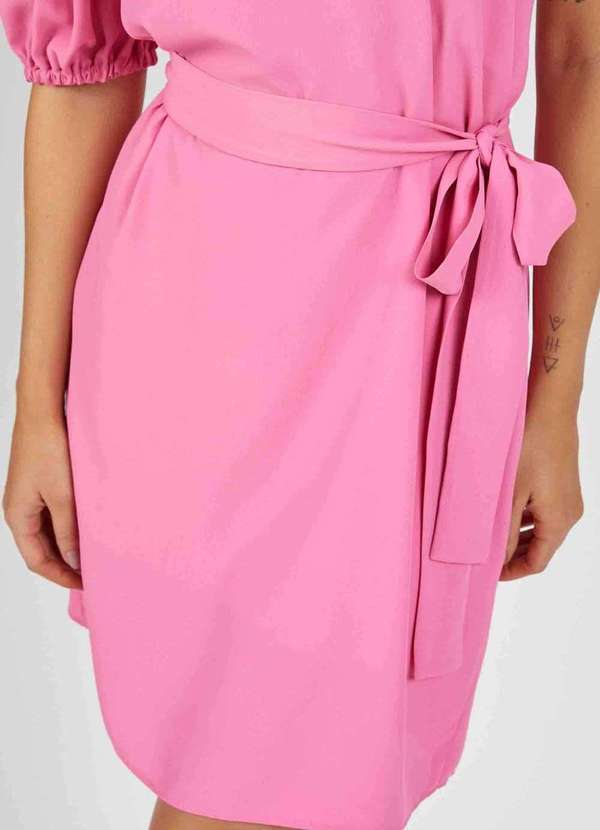 Pks - Vestido Curto Pks um Ombro So Rosa 3