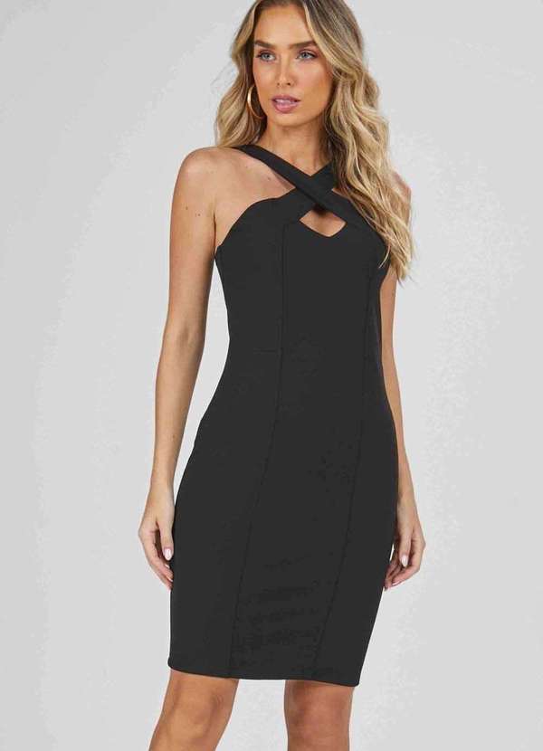 Pks - Vestido Curto Pks Preto