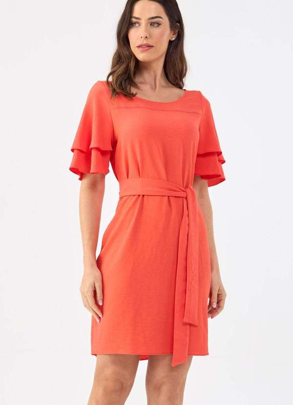 Pks - Vestido Curto Pks Laranja