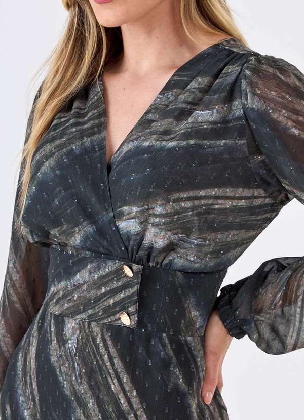 Pks - Vestido Longo Pks Estampa Olive Green Verde 3