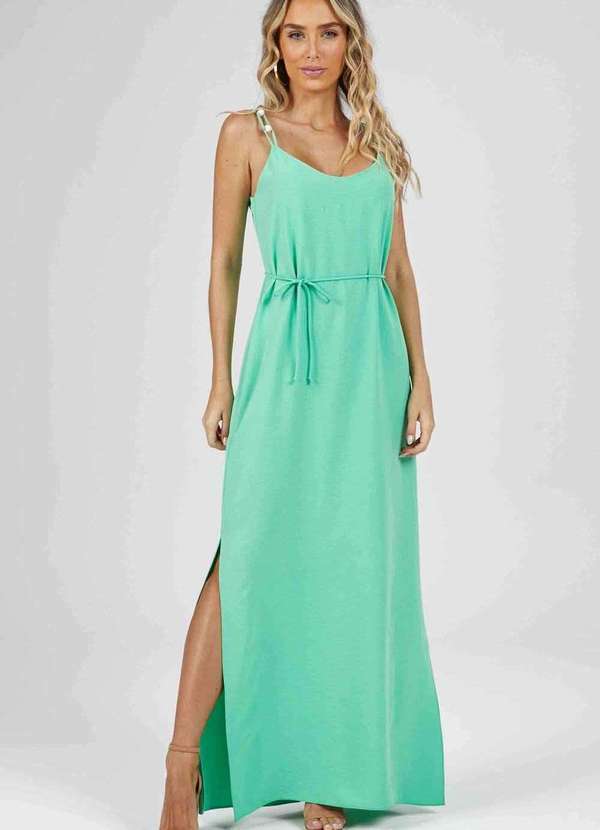 Pks - Vestido Longo Pks Verde