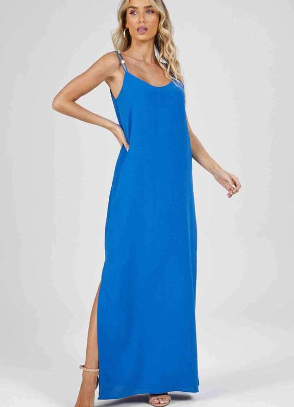 Pks - Vestido Longo Pks Azul