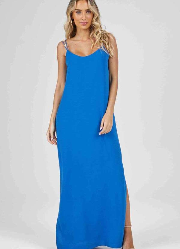 Pks - Vestido Longo Pks Azul 6