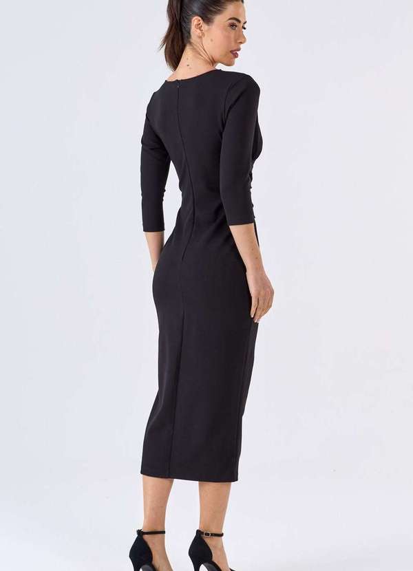 Pks - Vestido Midi Pks com Argolas Preto 2