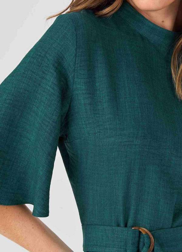 Pks - Vestido Midi Pks Mangas 3/4 Verde Verde 4