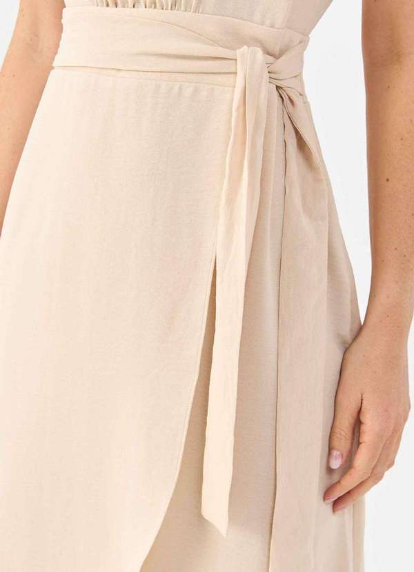 Pks - Vestido Midi Pks Pareo Bege 4