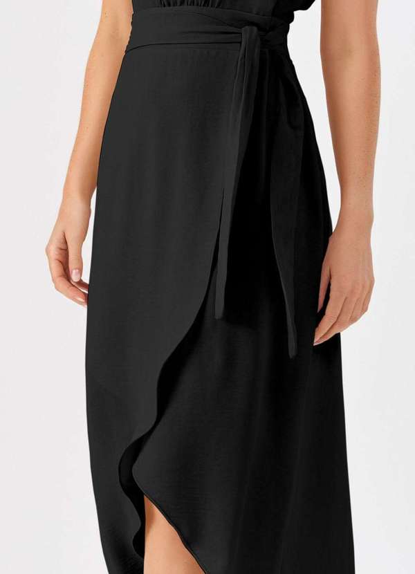 Pks - Vestido Midi Pks Pareo Preto 4