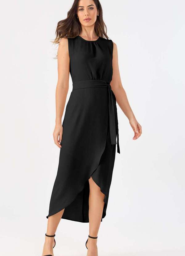 Pks - Vestido Midi Pks Pareo Preto 5