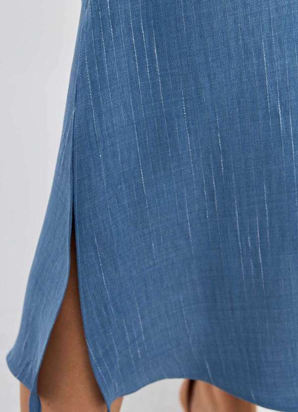 Pks - Vestido Midi Pks Risca Azul 3