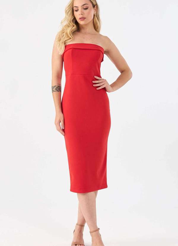 Pks - Vestido Midi Pks Tomara que Caia Vermelho 1