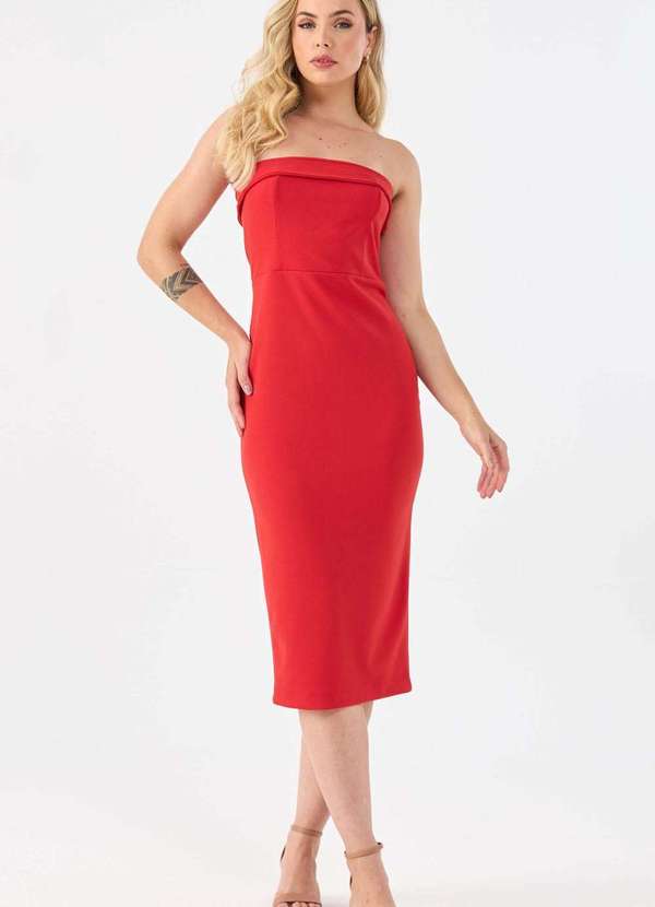 Pks - Vestido Midi Pks Tomara que Caia Vermelho 3