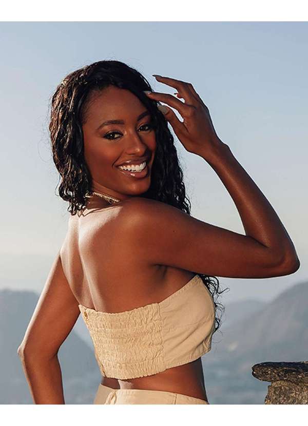 Consciência - Top Feminino com Lastex e Ziper nas Costas Bege 2