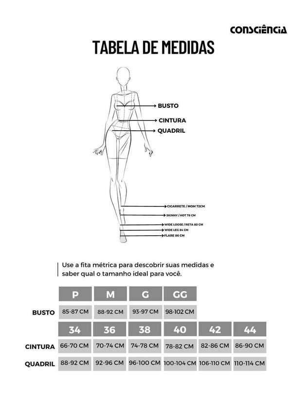 Consciência - Calca Jeans Feminina Mom Cintura Alta Rasgos no Joelho e Barra Azul 5