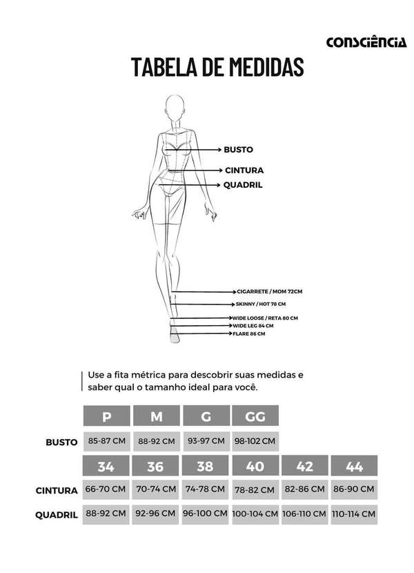 Consciência - Calca Jeans Feminina Reta com Cos Transpassado Rosa Shine Rosa 6