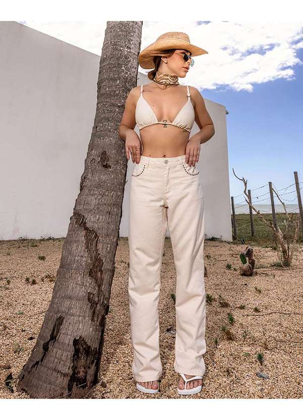 Calça Branca CalÇa Jeans Impermeavel Feminina Calça Jeans Flare