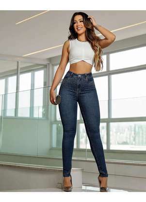 Hot Pants CalÃ§a Jeans Cintura Alta Consciência Calca Jeans
