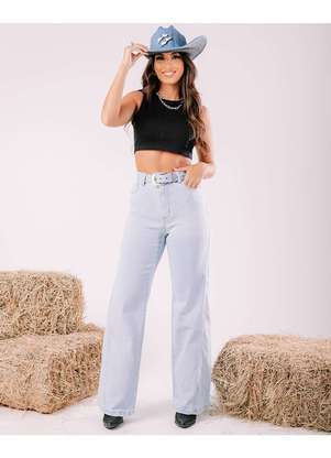 Calça Jeans Sawary Wide Leg Petit - 279523 Azul - Sawary Oficial Calça Jeans Sawary Wide Leg Petit - 279523 Azul - Sawary Oficial