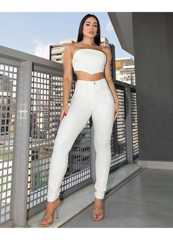 Skinny CalÃ§a Hot Pants Branca Calça Skinny CalÃ§a Branca