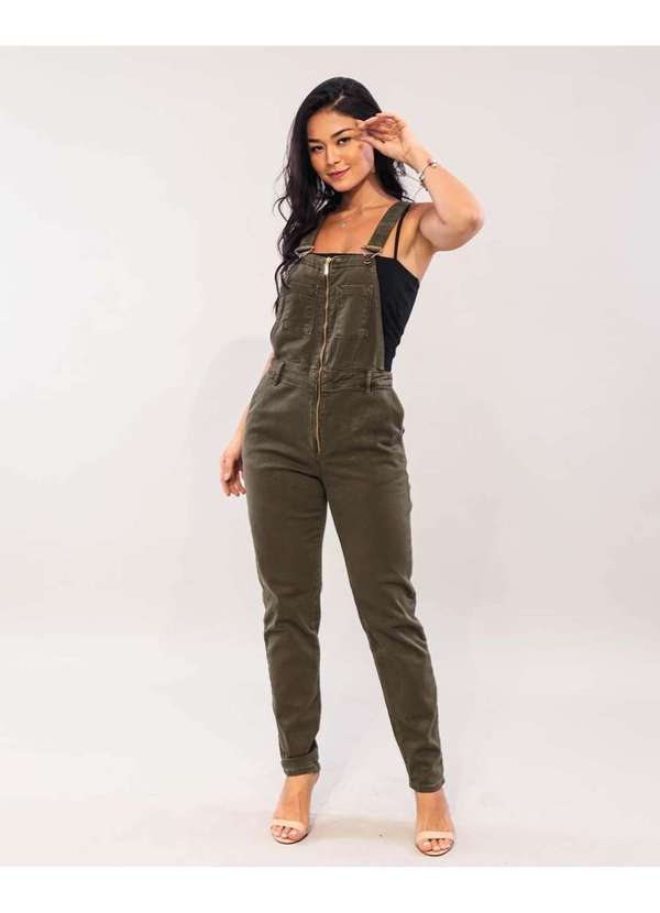 Consciência - Jardineira Sarja Feminina Verde