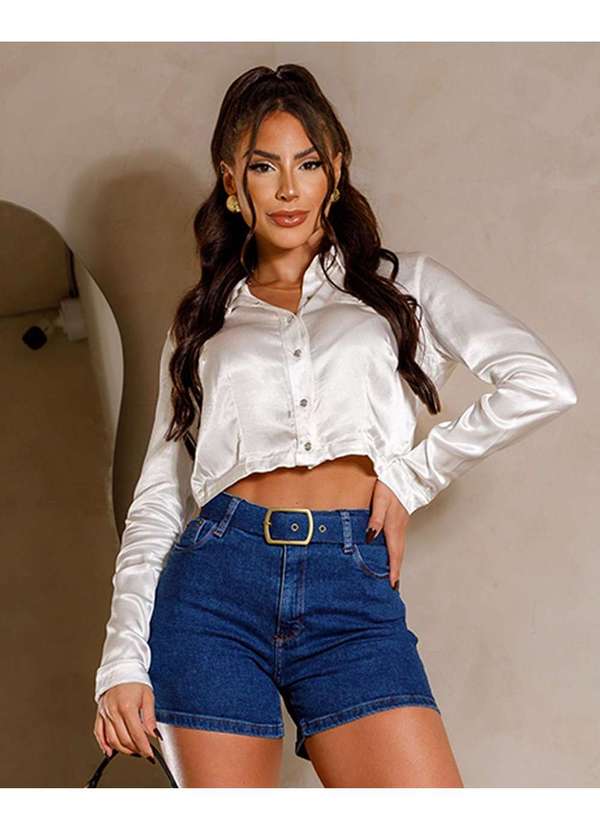Short Mom Jeans Feminino Cintura Alta Short Short Mom Jeans Renner