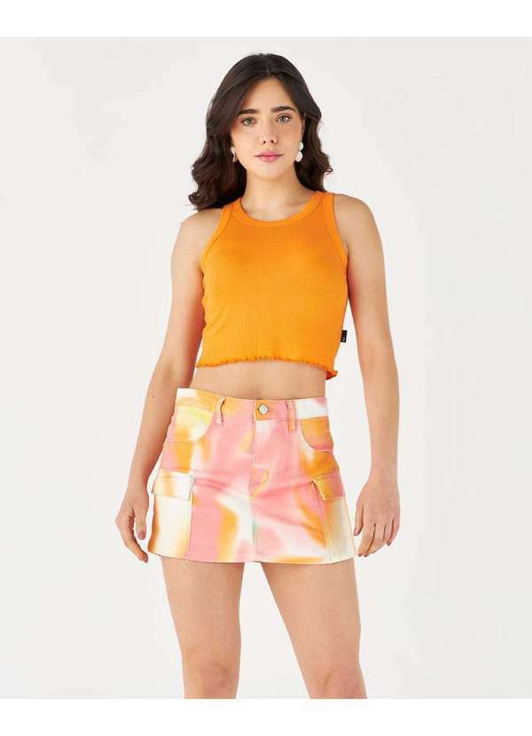 Consciência - Shorts Saia Cargo Feminino Estampado Estampado
