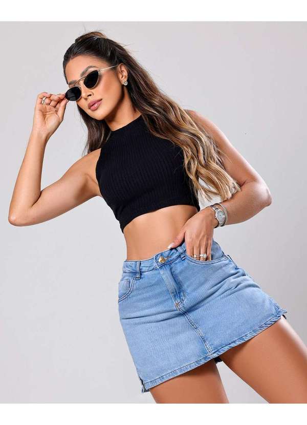 Saia Rodada Saia De Cintura Alta Com Cropped Saia Balonê Curta