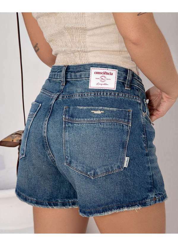 Consciência - Shorts Saia Jeans Feminino Ana Castela Azul 2