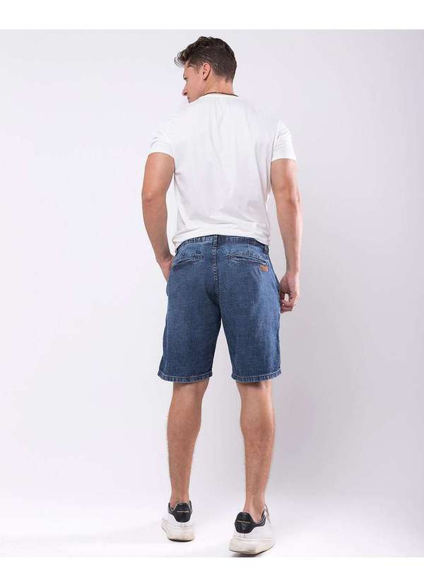 Consciência - Bermuda Jeans Chino Masculina Basica Azul 3