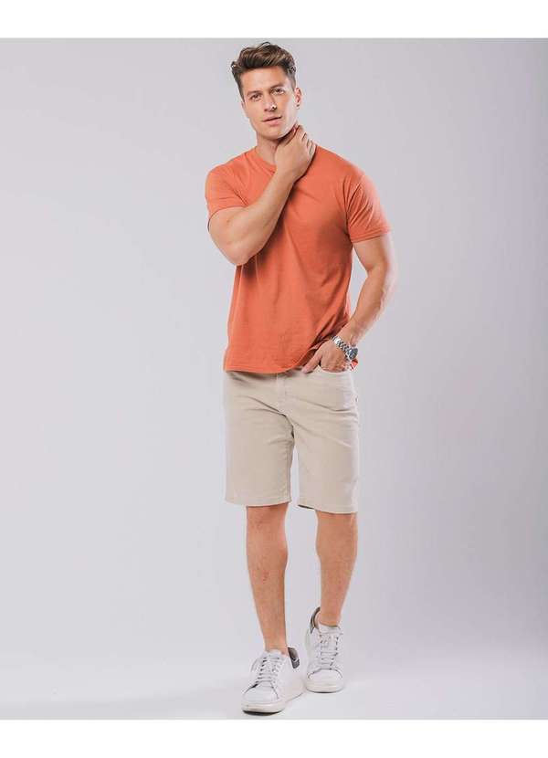 Consciência - Bermuda Sarja Masculina Basica Cores Bege