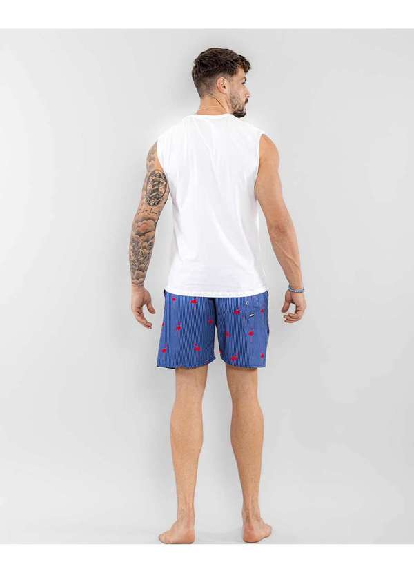 Consciência - Shorts Masculino Poliester Estampado com Cordao Estampado 2