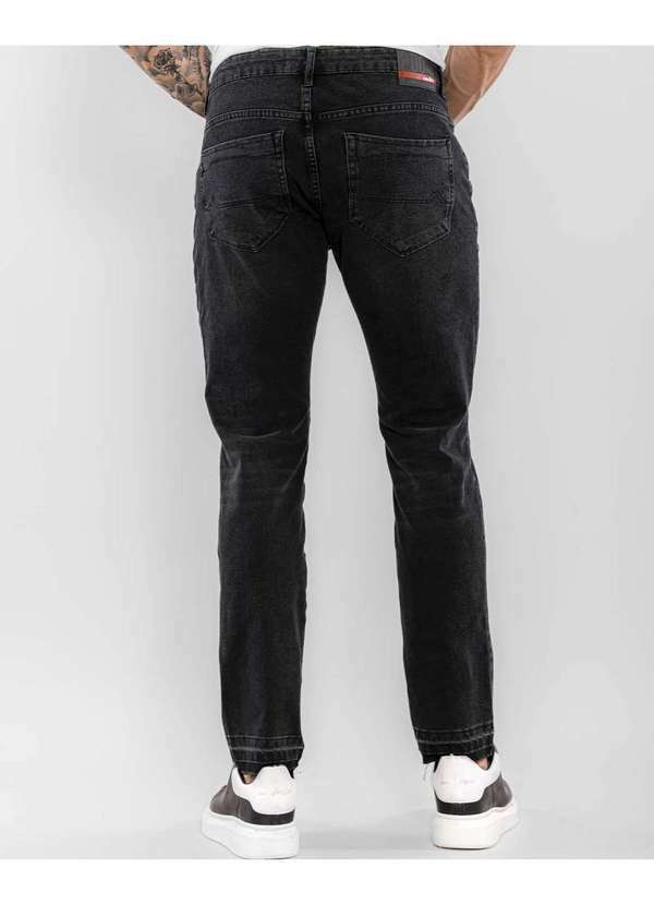 Consciência - Calca Jeans Masculina Slim Fit Preto Bielastico Extreme Power Preto 4