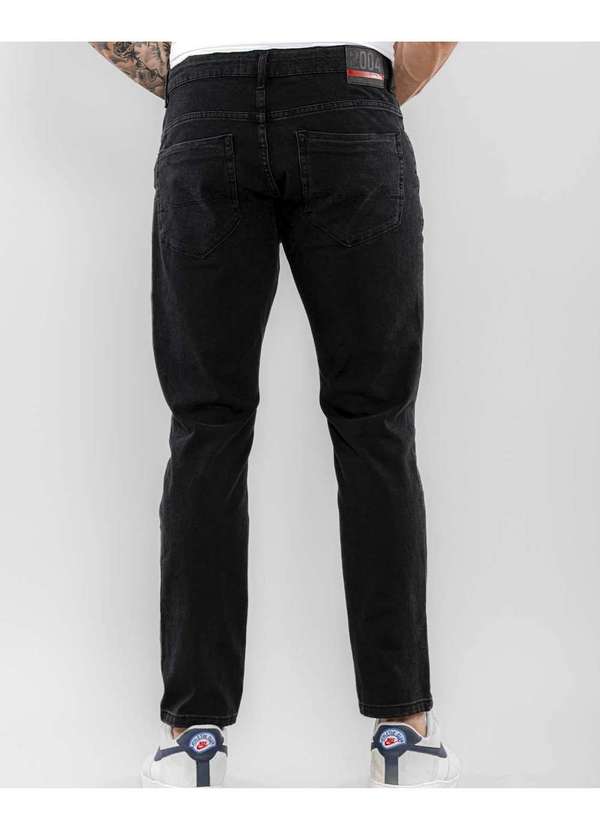 Consciência - Calca Jeans Masculina Slim Fit Preto Extreme Power Bielastico Preto 4