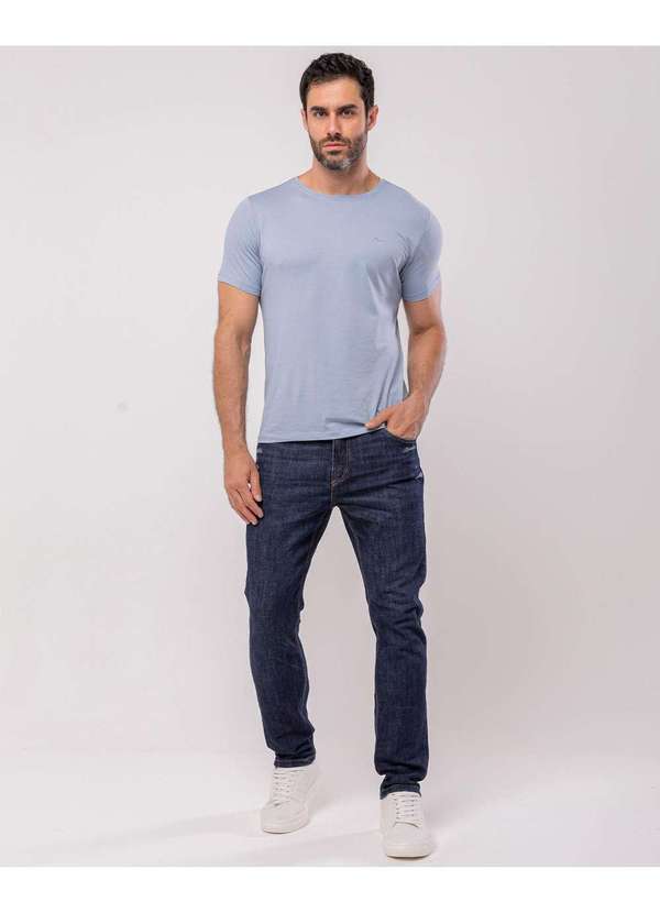 Consciência - Calca Jeans Masculina Slim Fit Azul