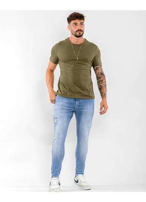 Calça Jeans Masculina Calca Ziper Barra Calça Masculina Jeans