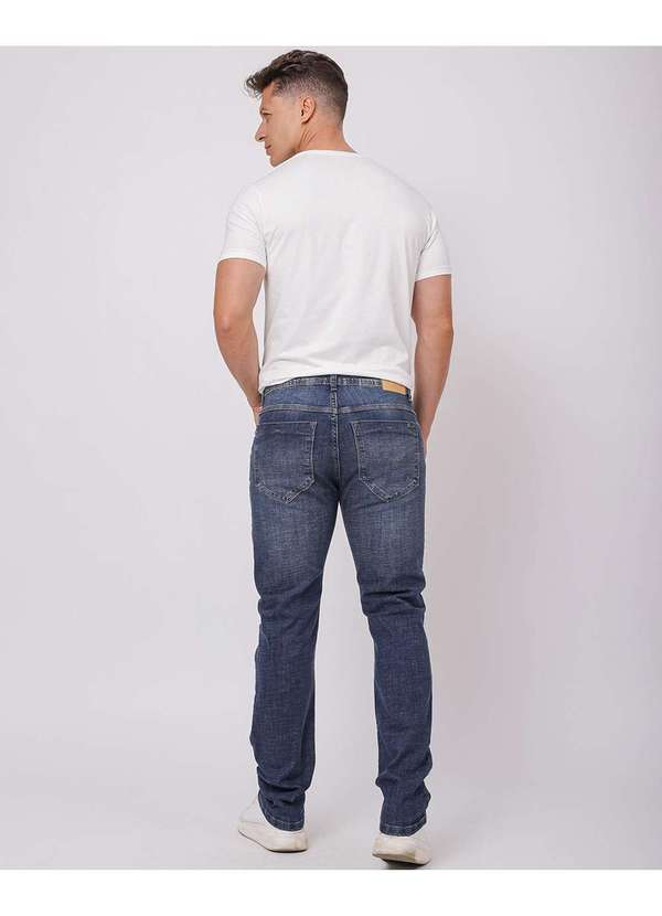 Consciência - Calca Jeans Slim Fit Masculina com Elastano Basica Preto 2