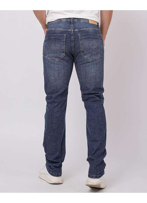 Consciência - Calca Jeans Slim Fit Masculina com Elastano Basica Preto 4