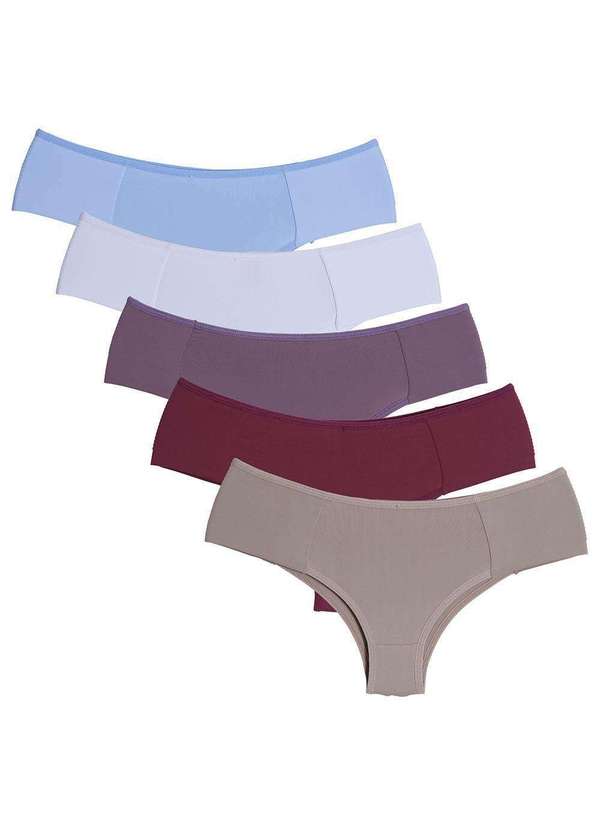 Concept Lingerie - Kit 5 Calcinhas Bombom Plus Size Microfibra Concept Lingerie Multicores 4