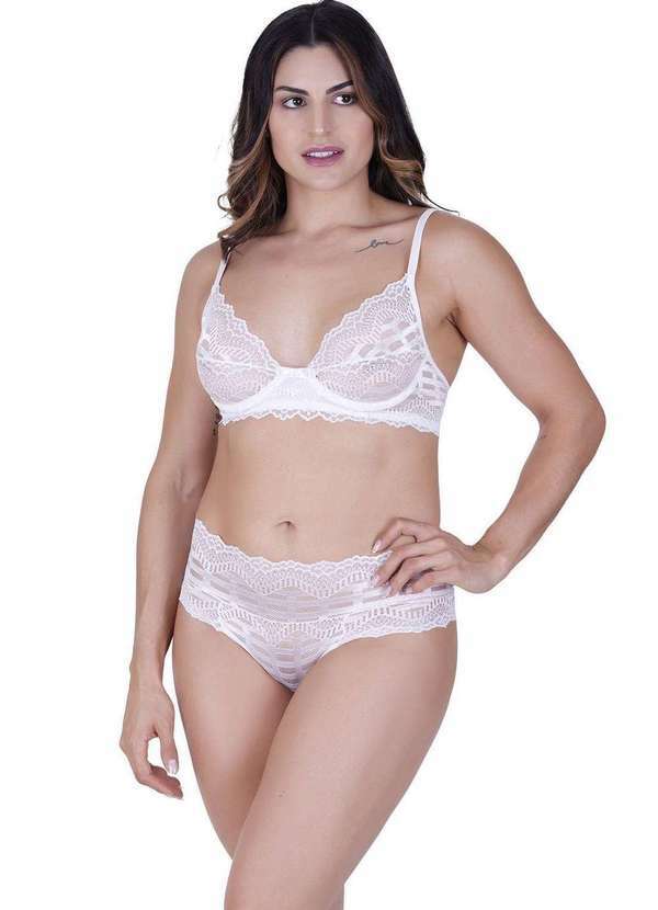 Concept Lingerie - Conjunto Bailarina Concept Lingerie Branco Branco