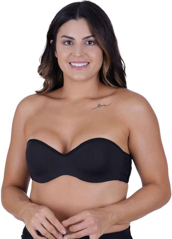 Concept Lingerie - Sutiã Bustier Silicone Concept Lingerie Preto Preto