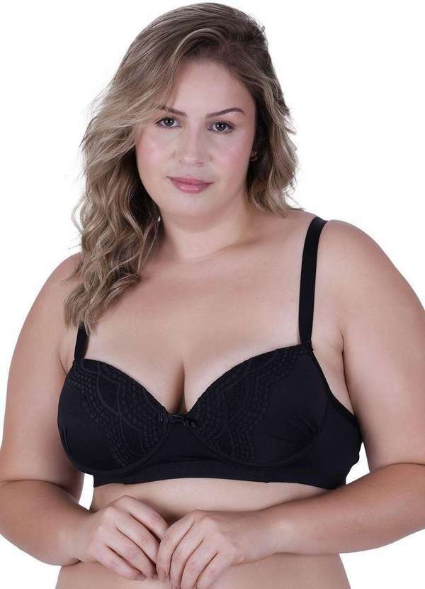 Concept Lingerie - Sutiã Linda Plus Concept Lingerie Preto Preto