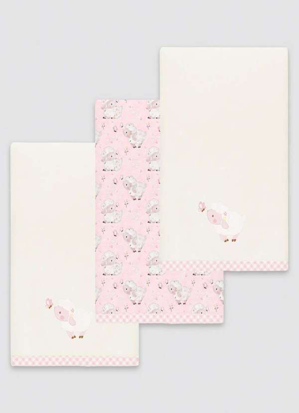 Anjos Baby - Kit Fralda Menina Rosa Anjos Baby Rosa 1