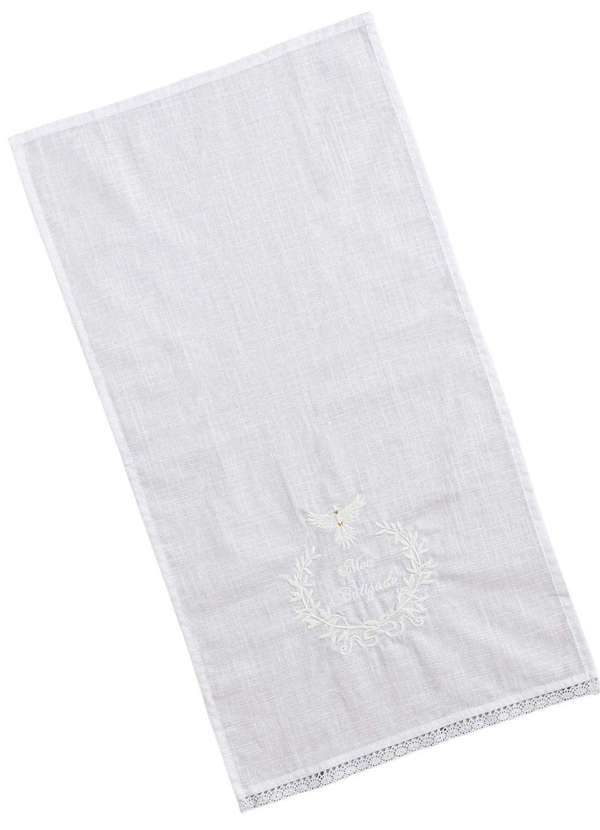 Anjos Baby - Toalha Batizado Bebê Unissex Branco Anjos Baby Branco